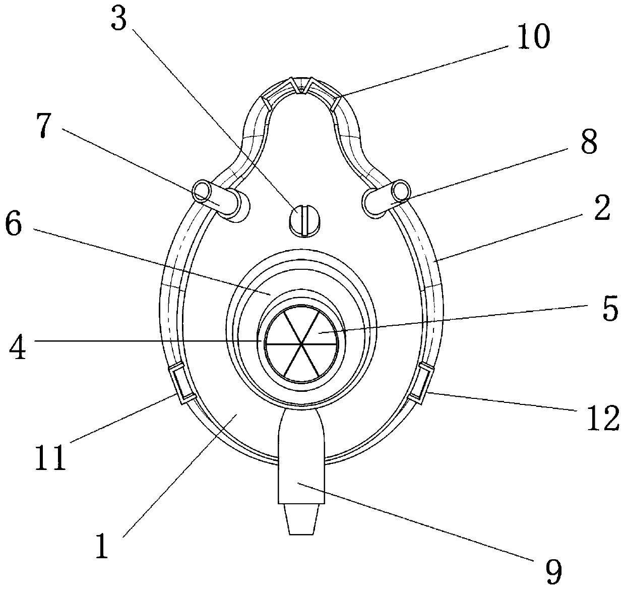 Negative pressure mask for endoscopic examination and adsorption filtering device