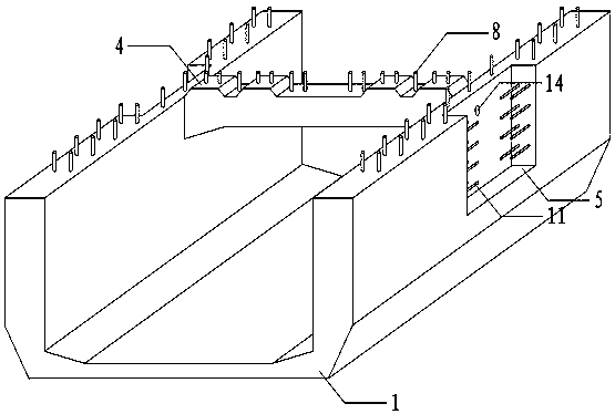 Light fully assembled large cantilever ultra-high performance concrete wing beam and its construction method