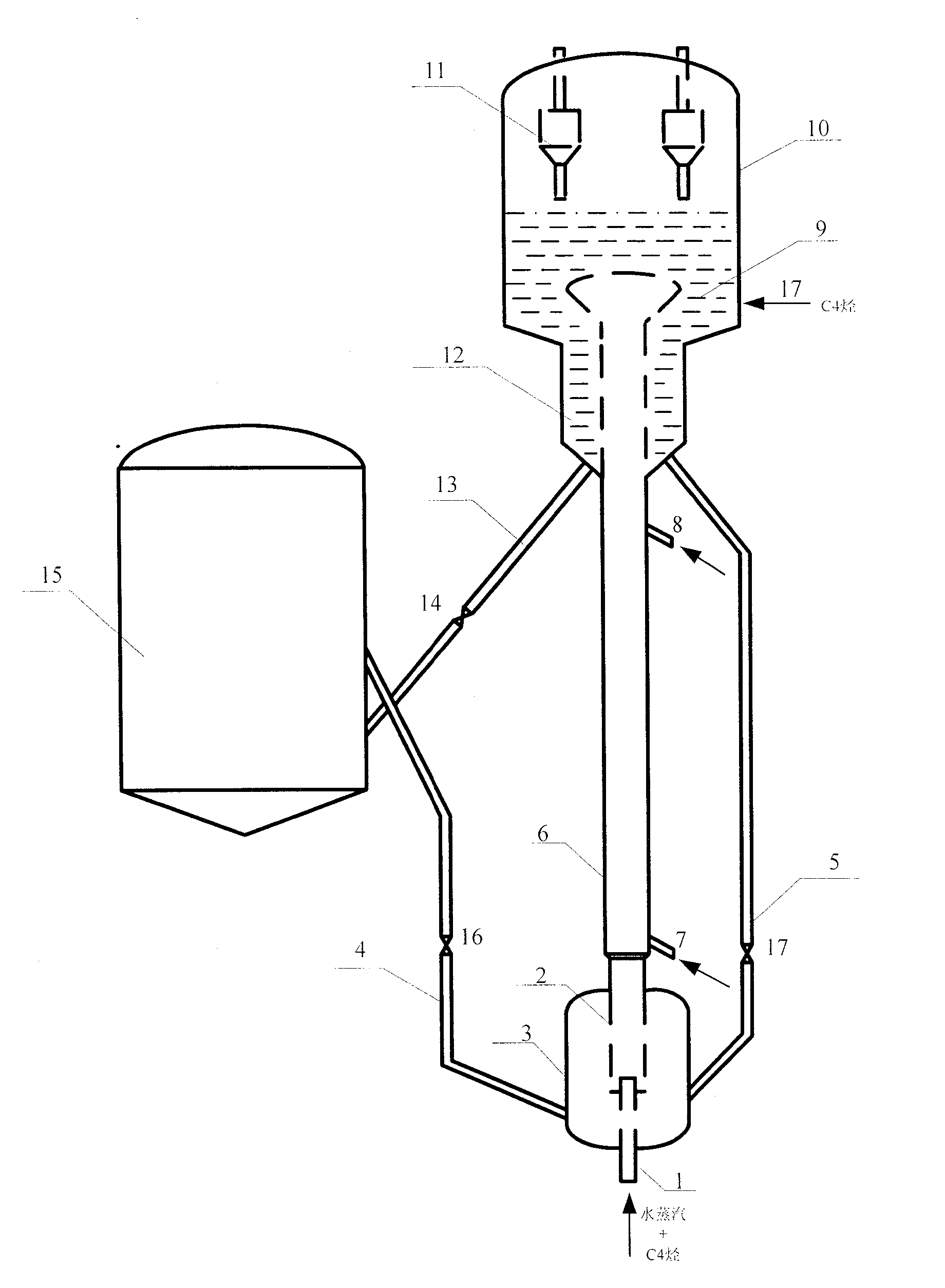 Catalytic conversion method for increasing propylene yield