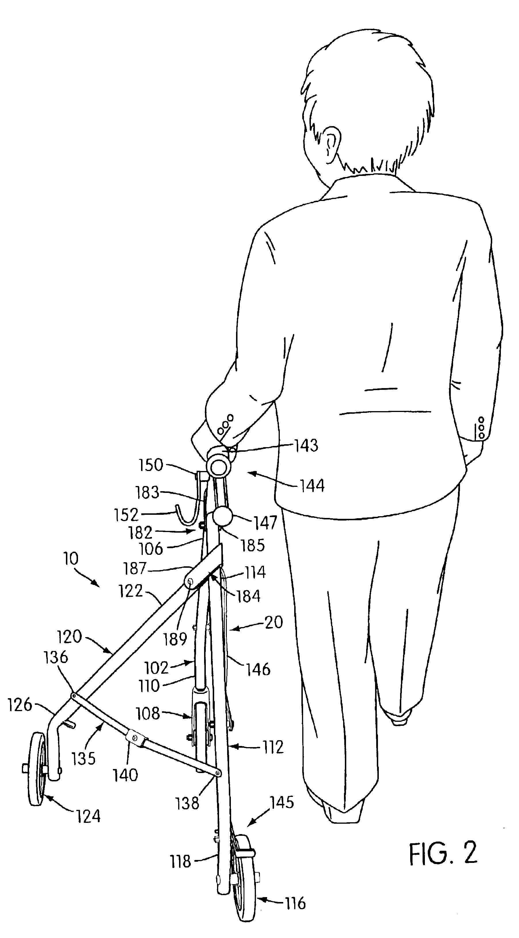 Collapsible side wheeled walker