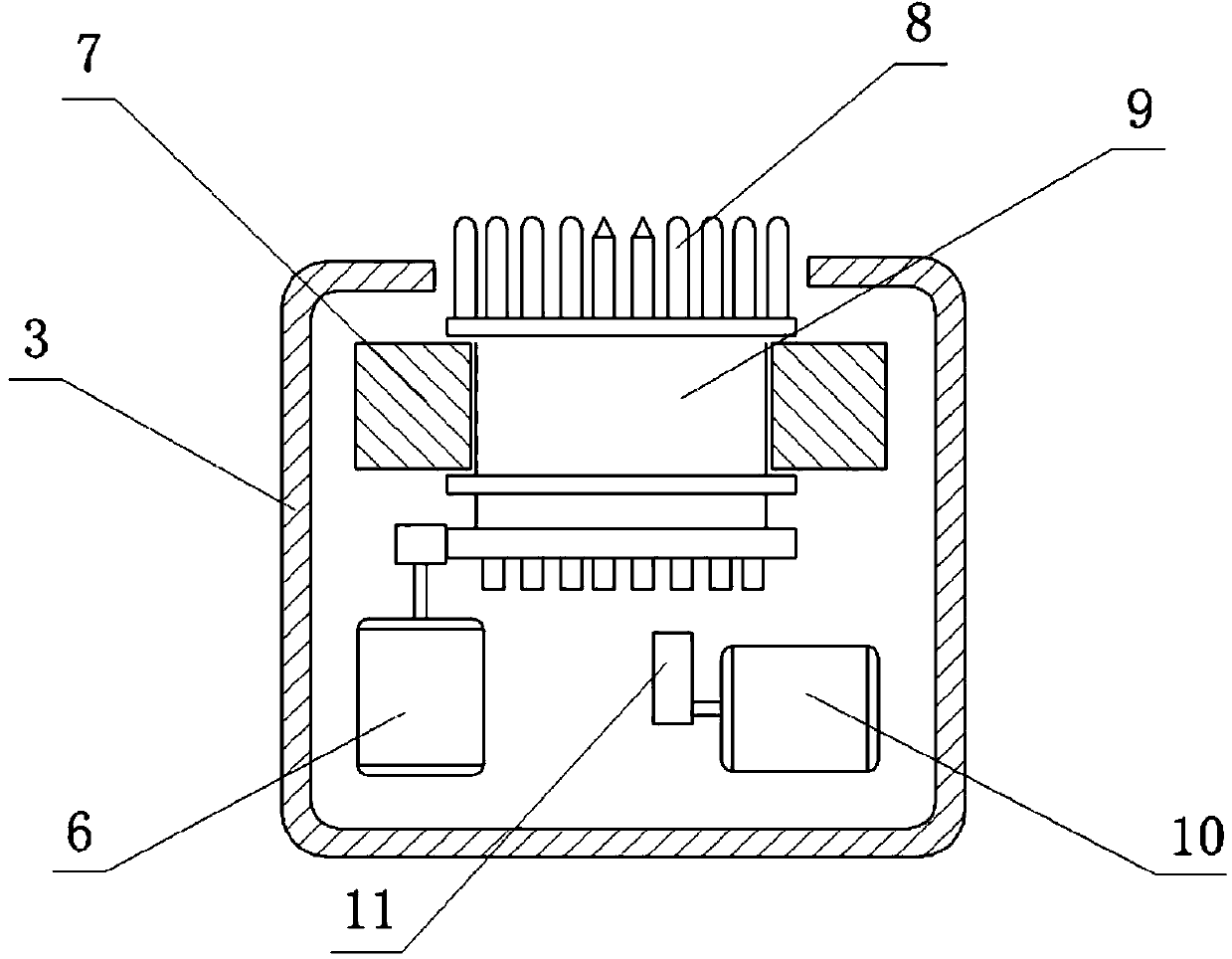 Rotary thin bundle magnetic field therapy machine