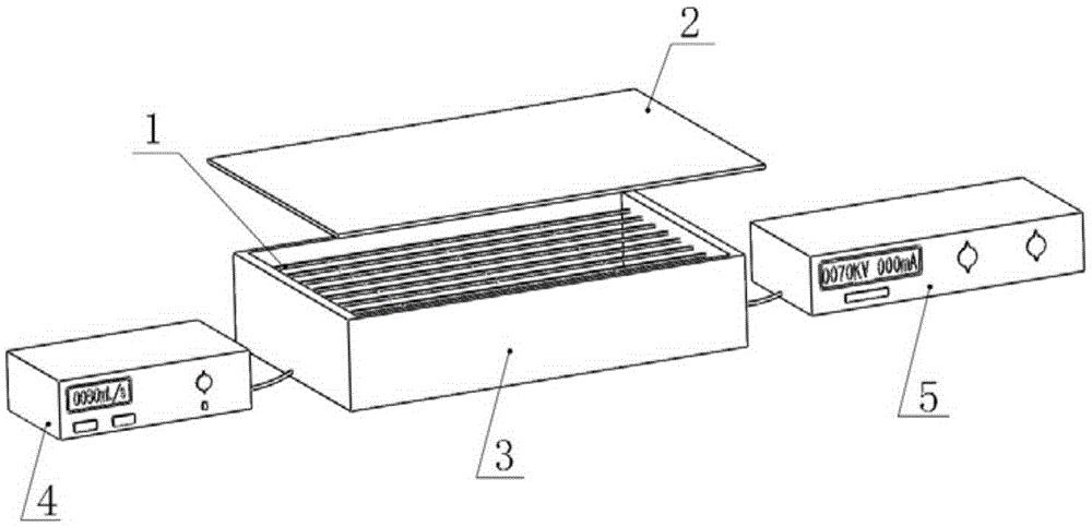 A string type electrospinning device and method