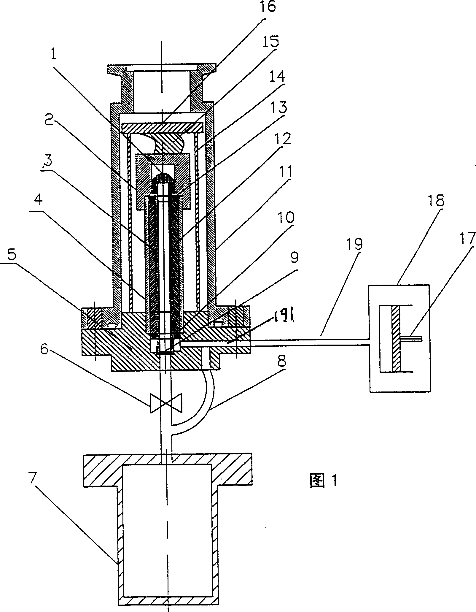 Nonmagnetic low-vibration coaxial impulse pipe refrigerating machine