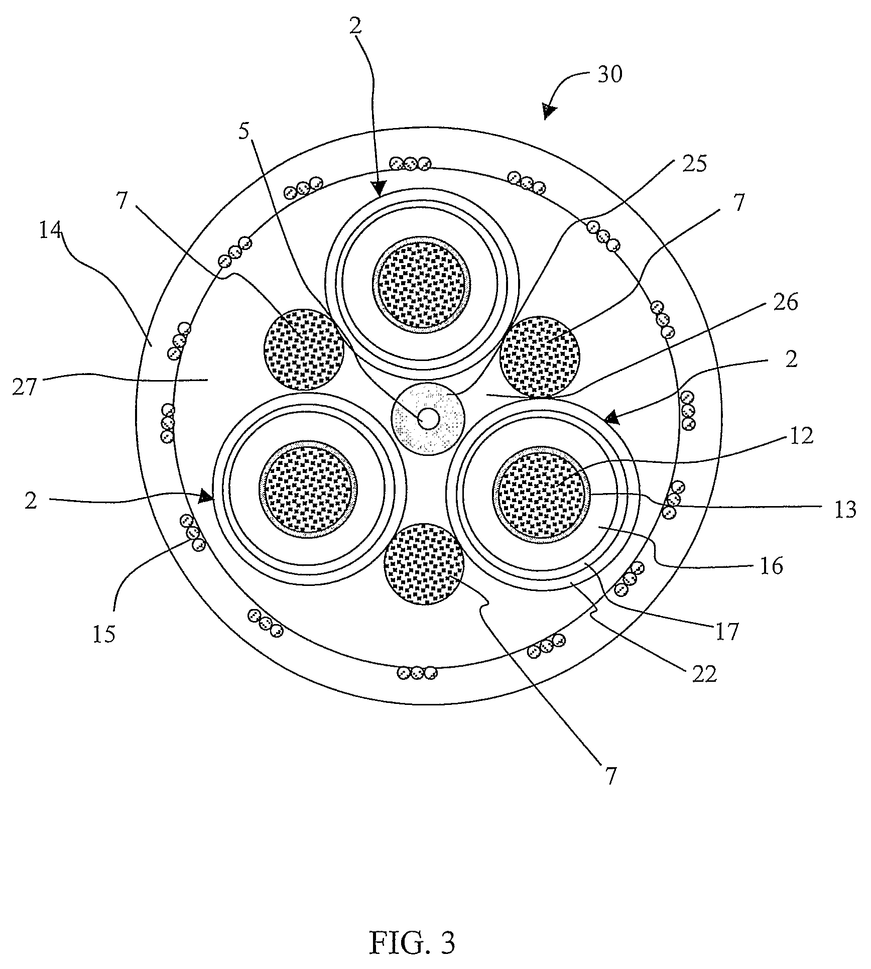 Electric cable with bending sensor and monitoring system and method for detecting bending in at least one electric cable