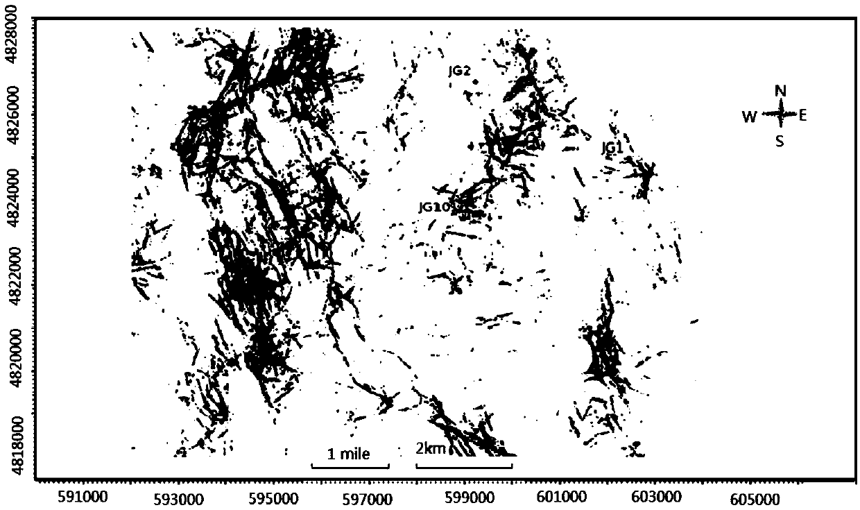 Method for bedrock crack prediction based on multi-attribute fusion