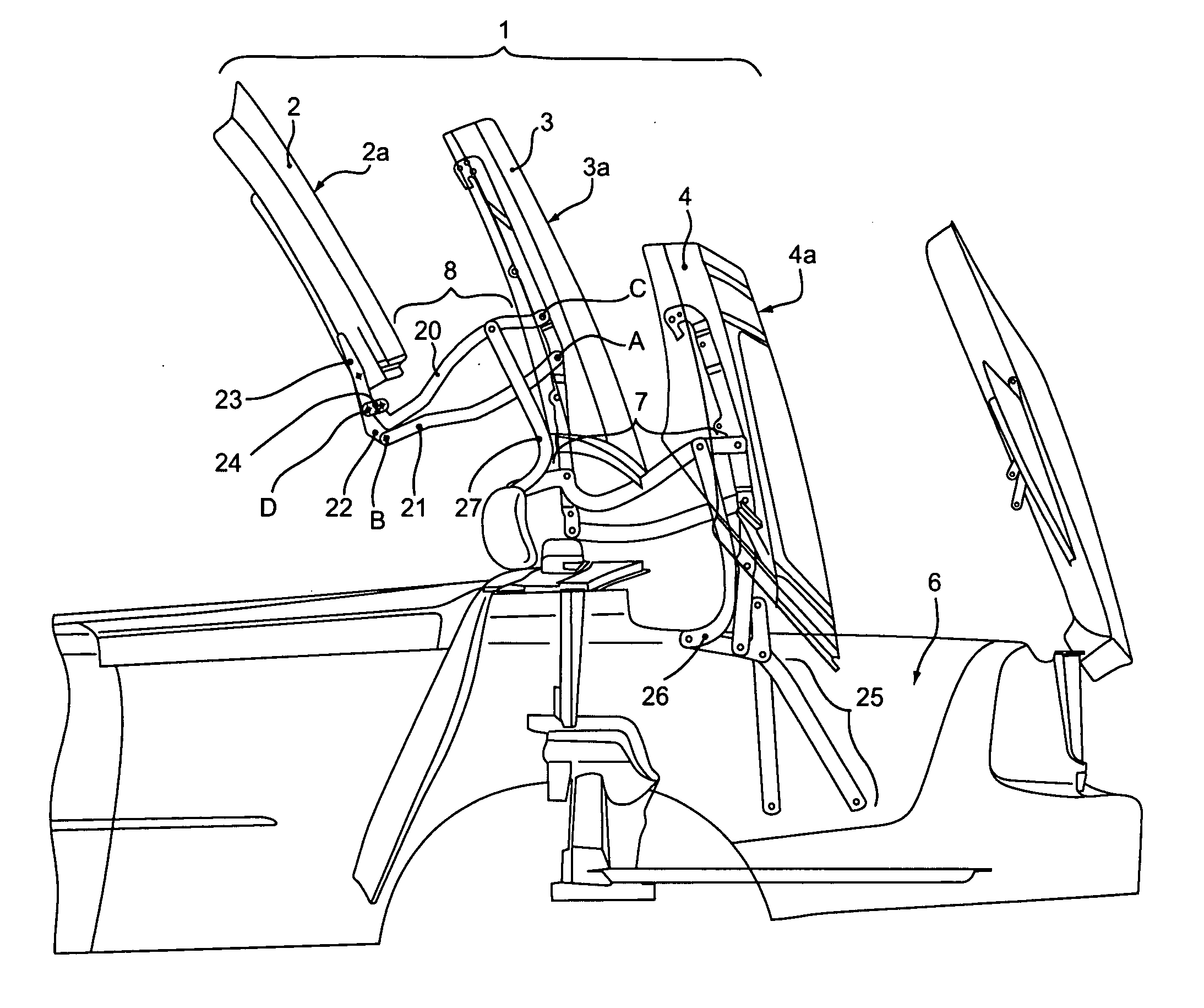 Motor vehicle with a retractable roof