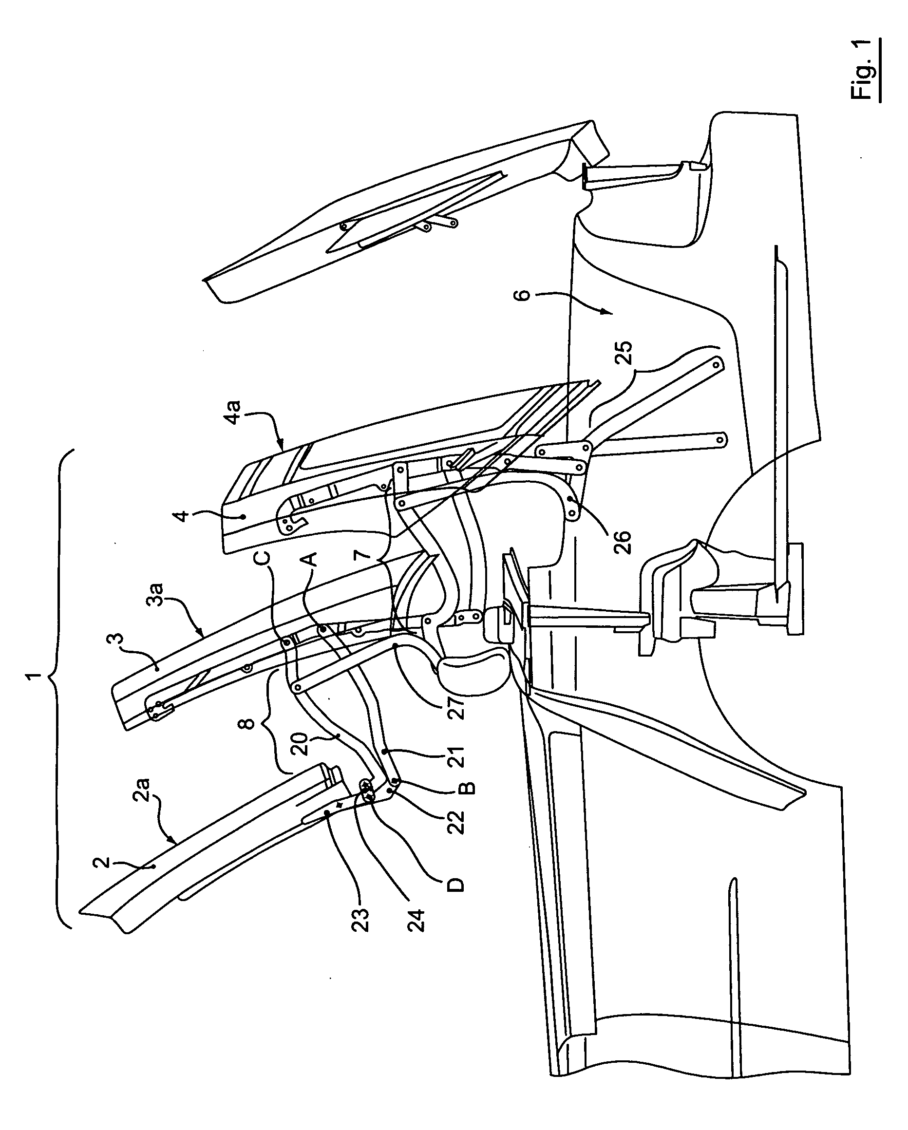 Motor vehicle with a retractable roof