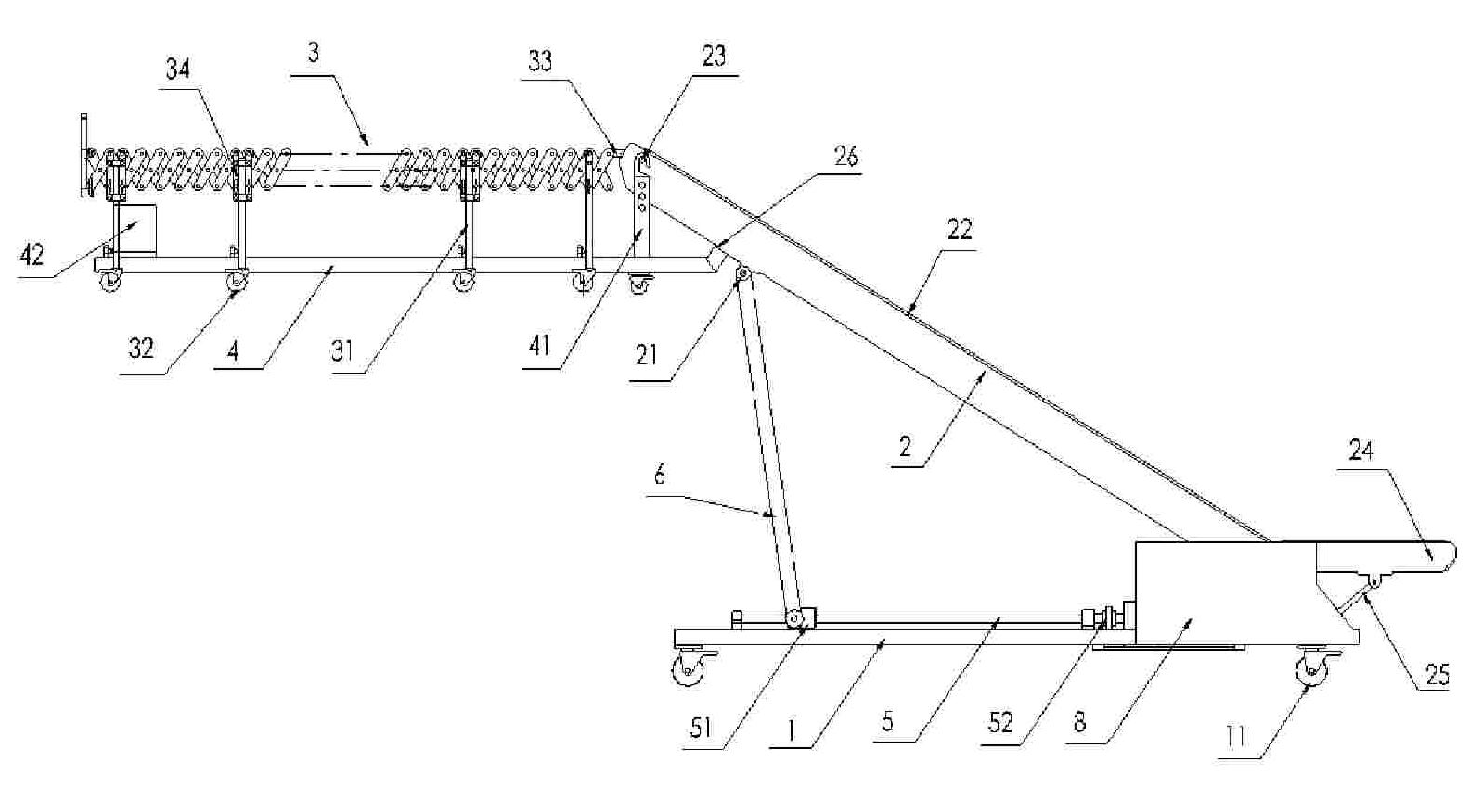 Combined bevel conveyor