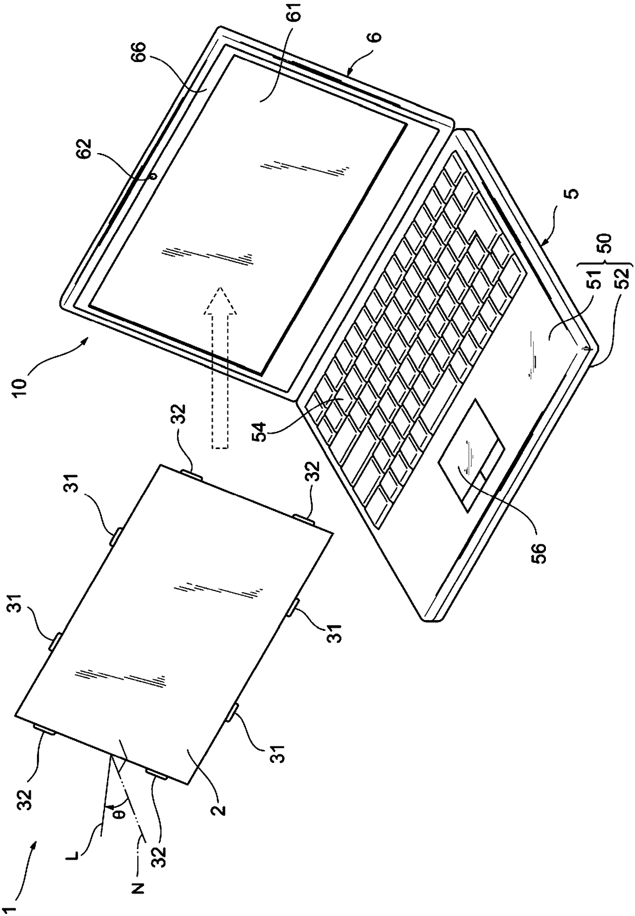 Viewing angle changing film and electronic apparatus