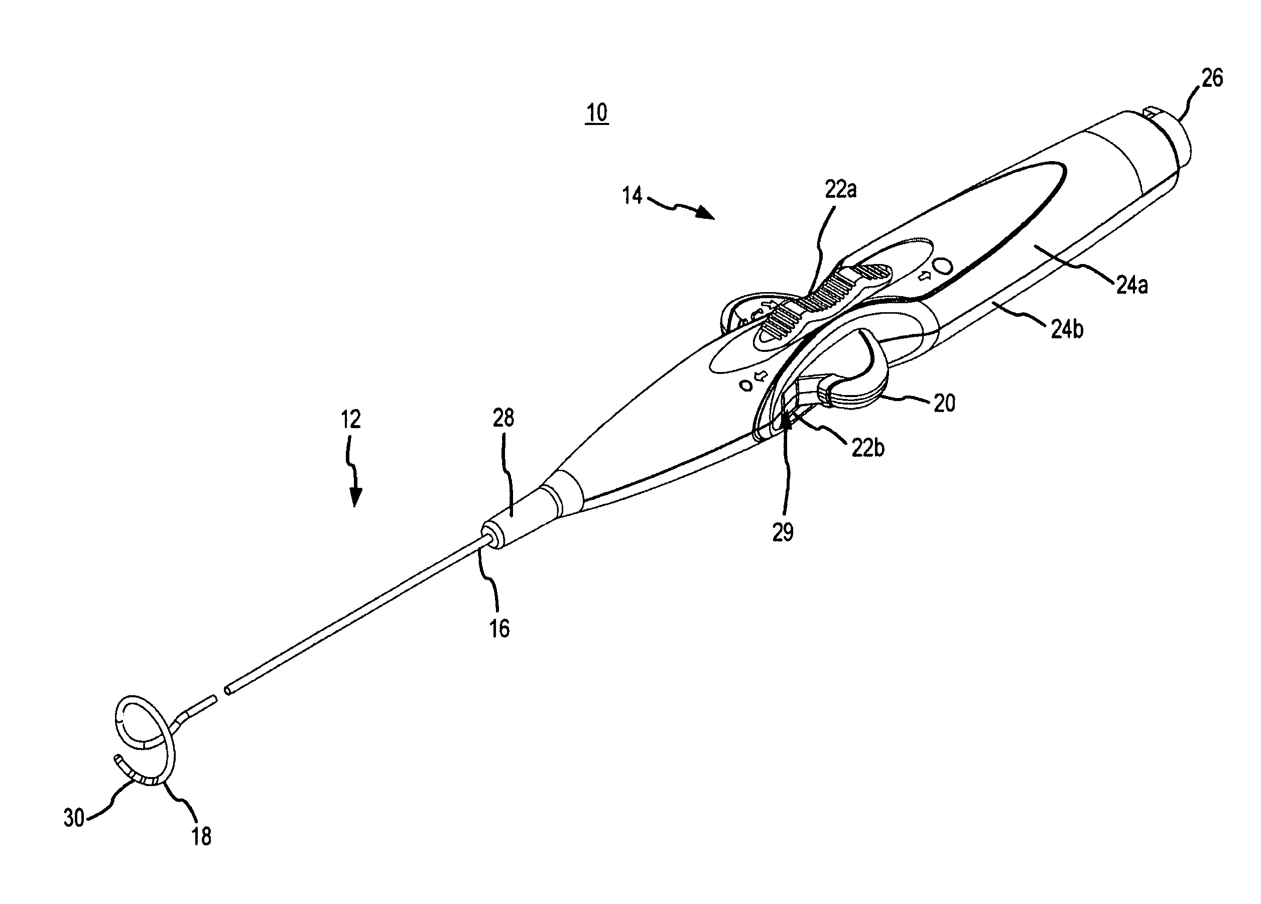 Actuation handle for a catheter