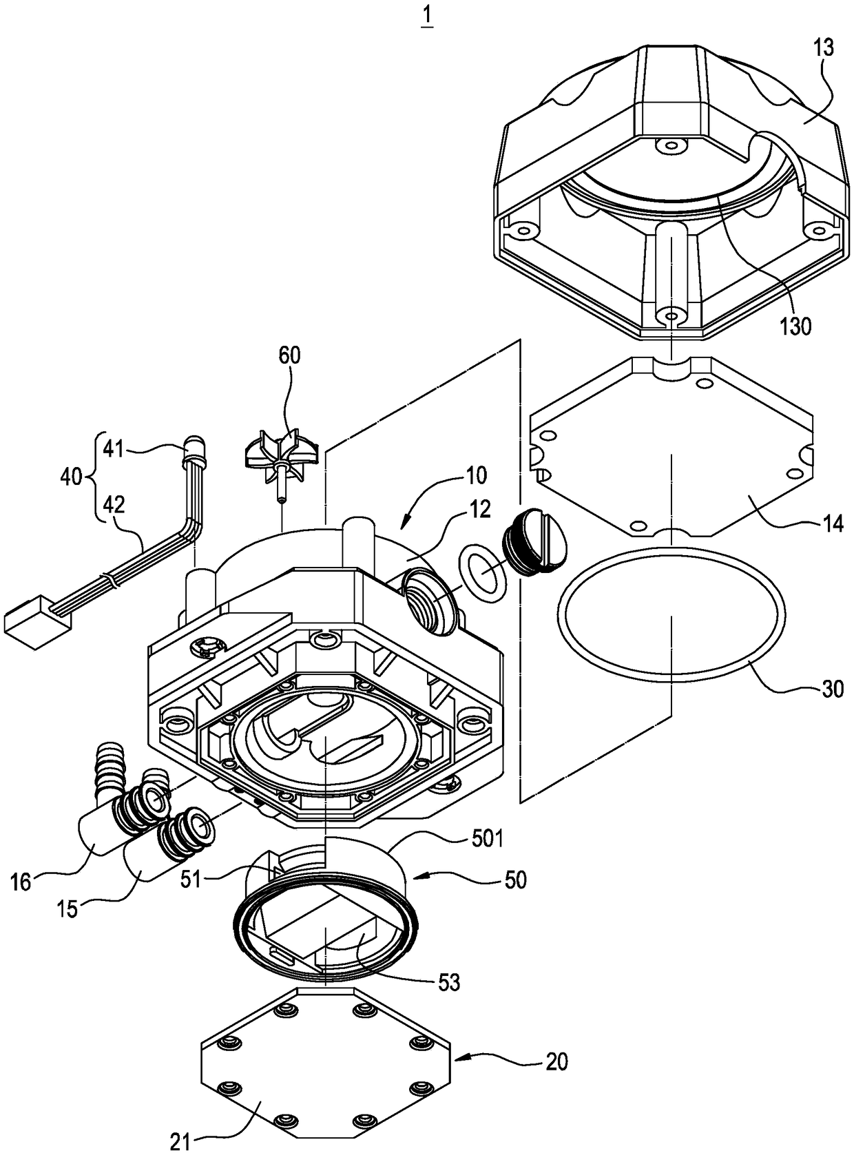 Heat dissipation water tank structure of water cooling system