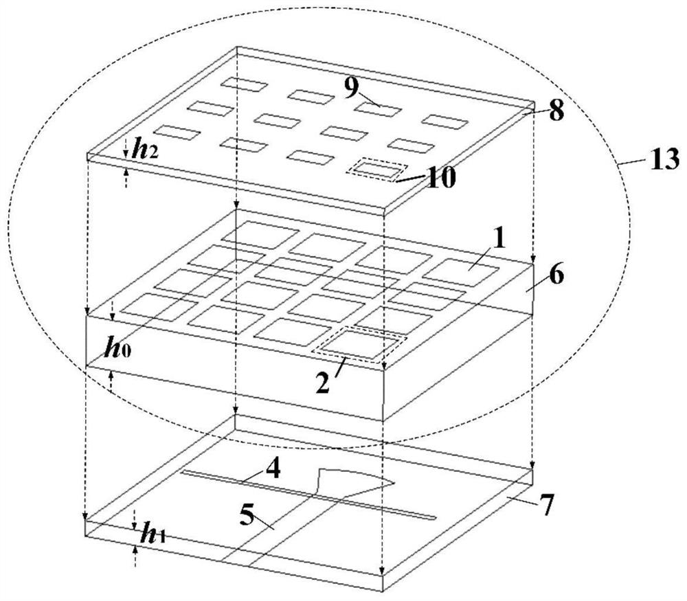 Broadband miniaturized metasurface antenna based on double-layer capacitive loading