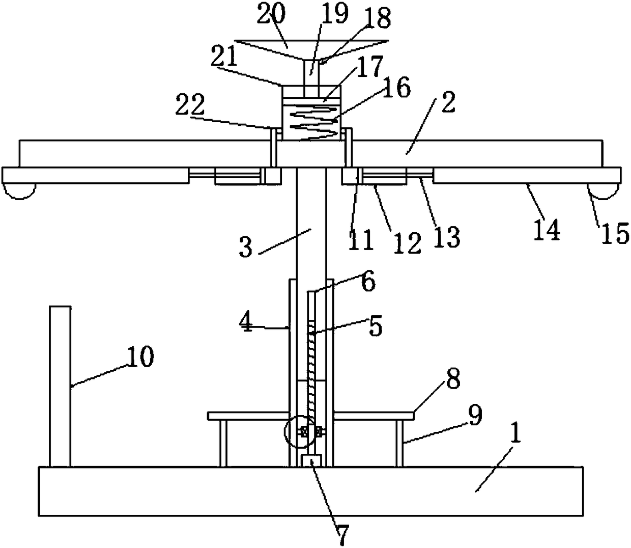 Electronic intelligent bus station with hydraulically-assisted telescopic rain keeping-off function