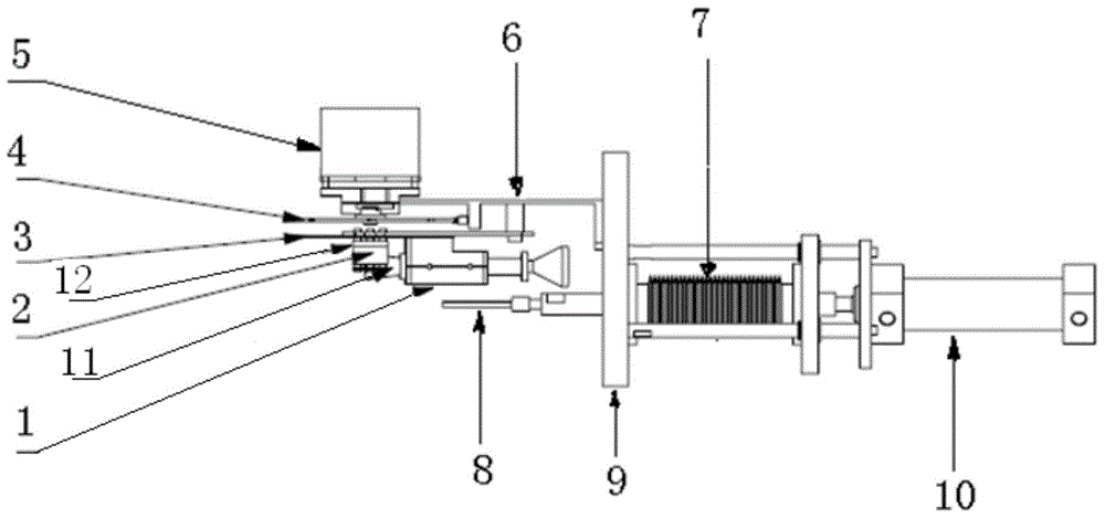 Scattering-low dosage-rotary energetic ion irradiation device