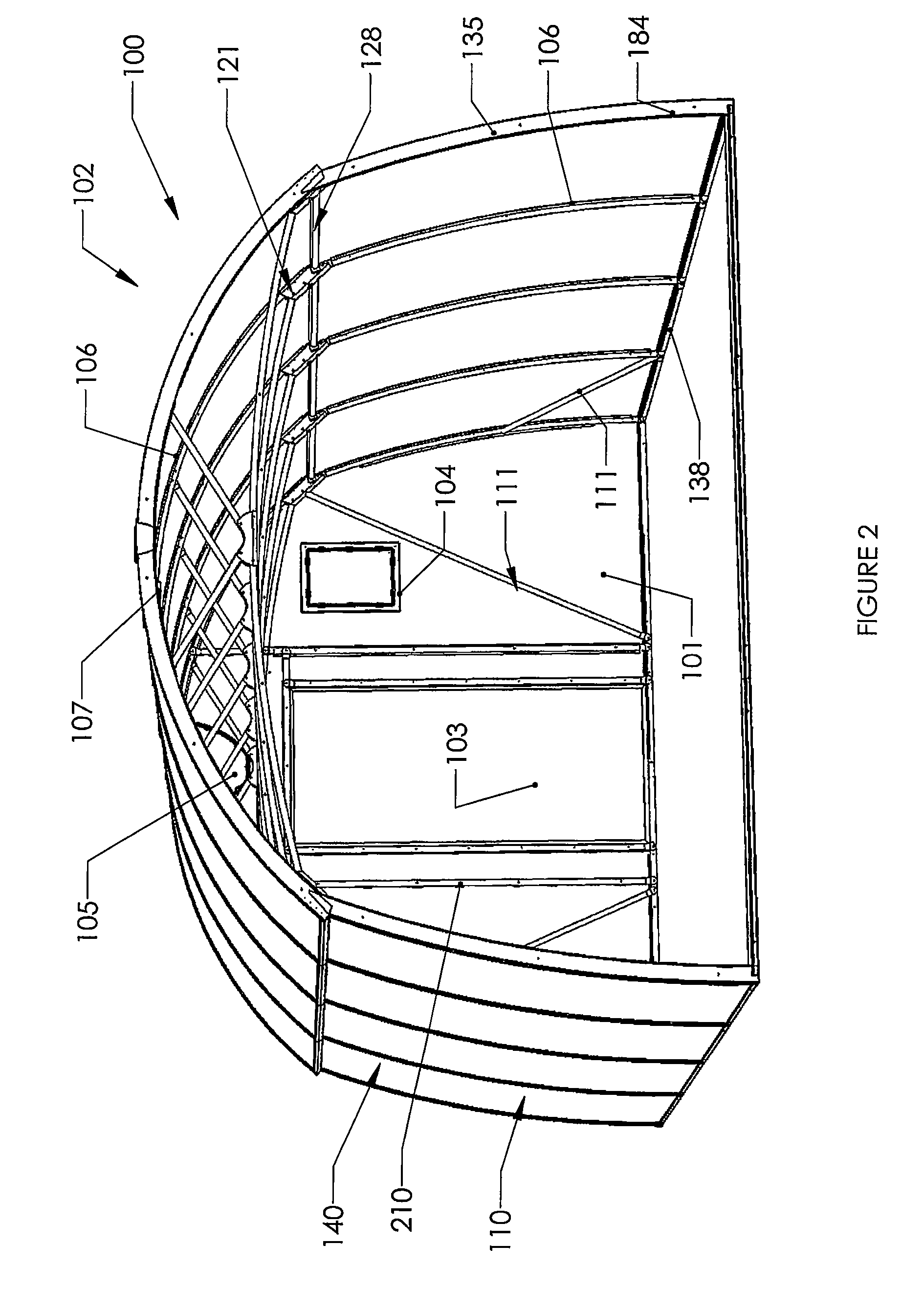 Portable arch building structure