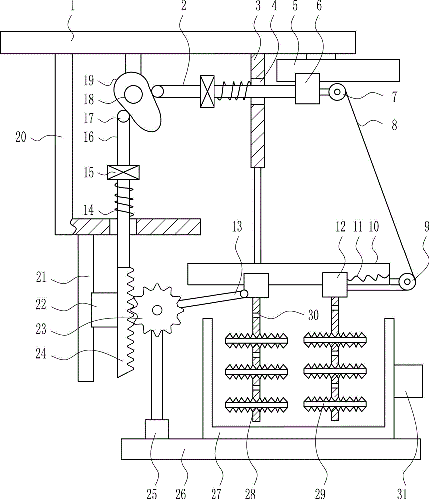 Efficient waste paper shredding device for environmental protection