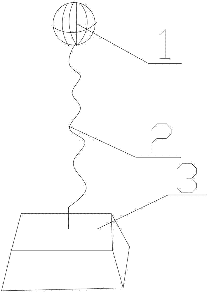 Device for practicing hitting volleyball