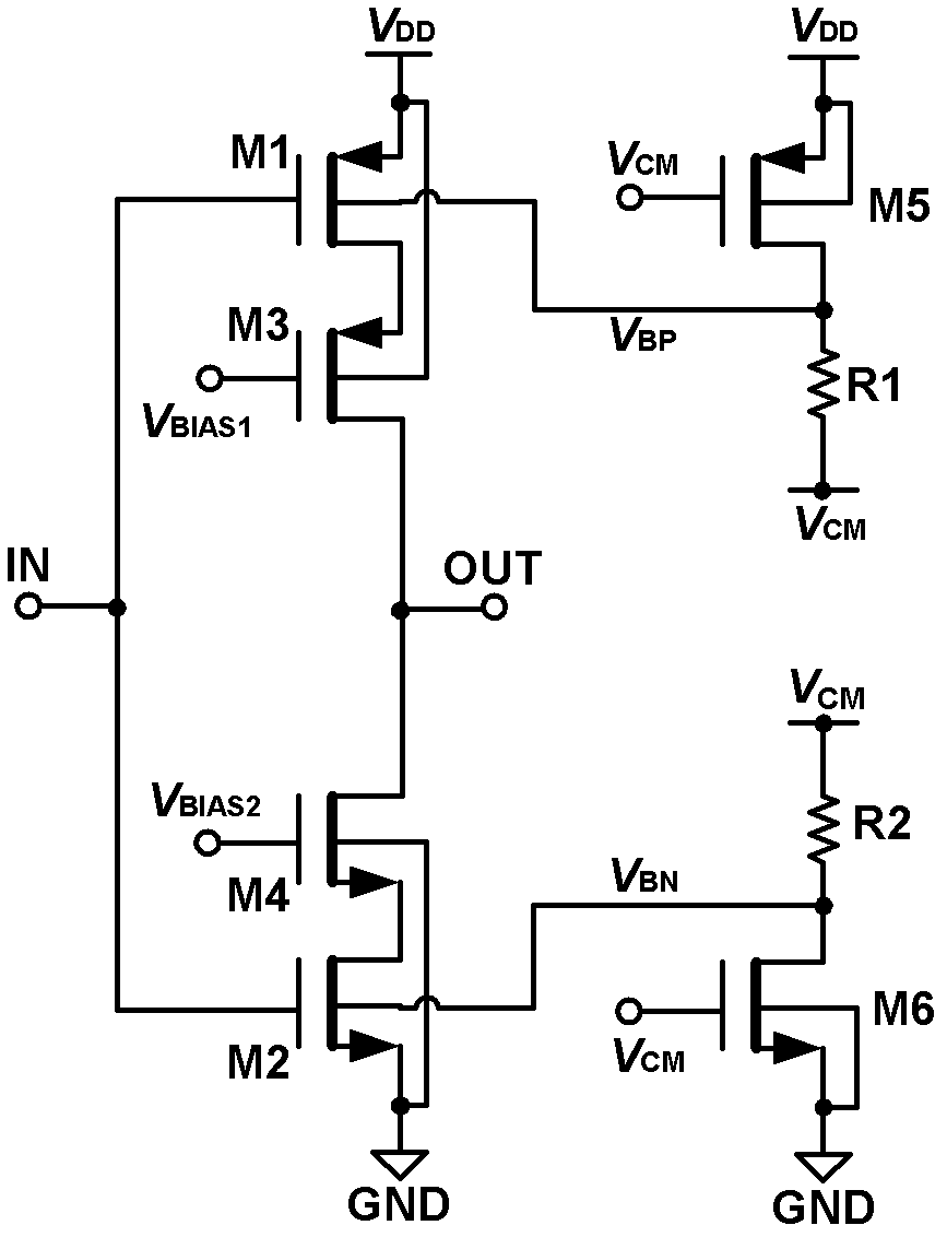 Numerical control body bias type C inverter