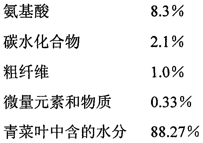 Green vegetable leaf juice drink and preparation method thereof