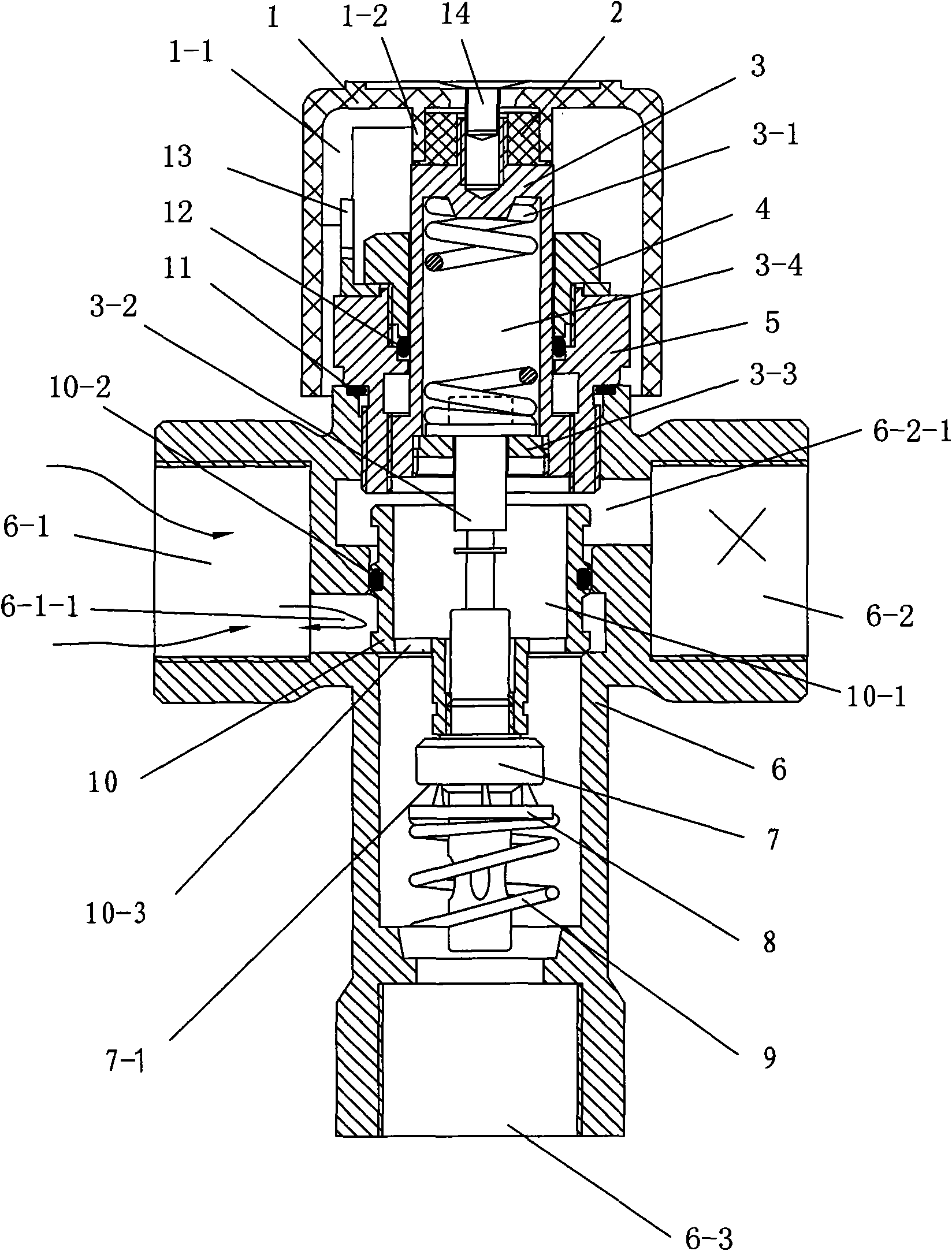 Automatic constant-temperature water mixing valve