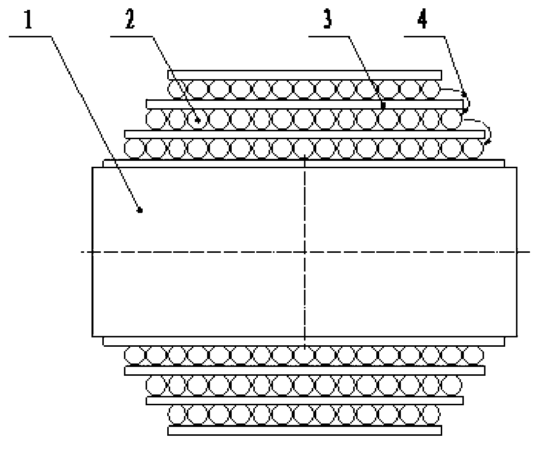 Closed type high-voltage coil and manufacturing method thereof