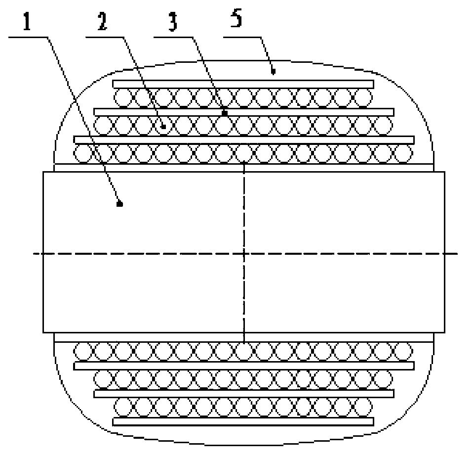 Closed type high-voltage coil and manufacturing method thereof