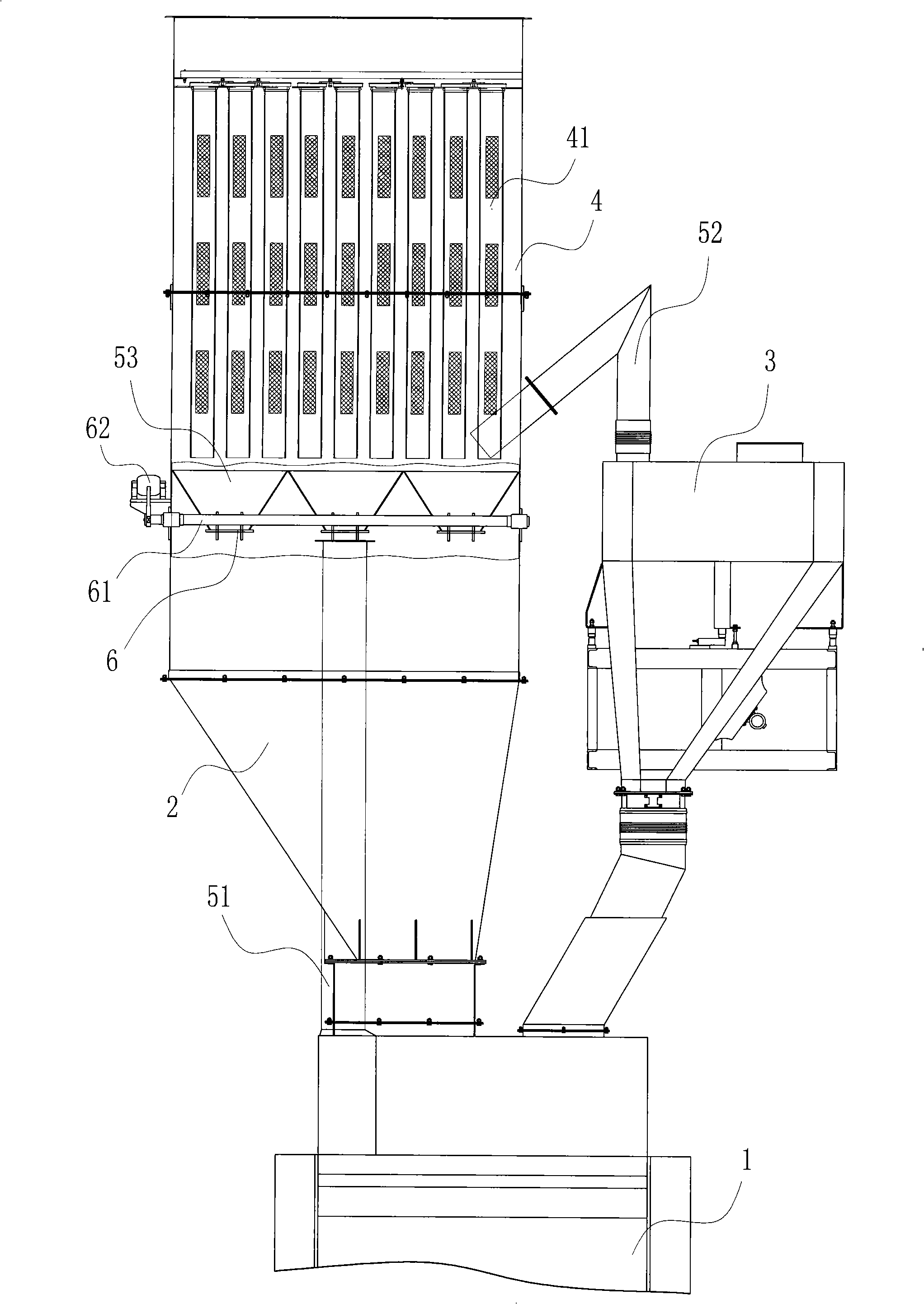 Concrete station and method for dedusting by stages according to operation process