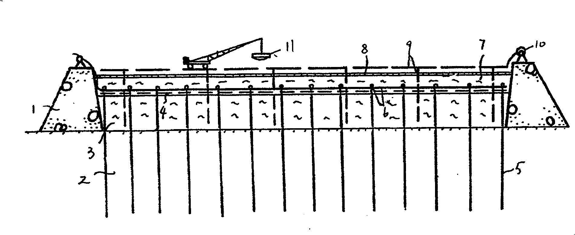 Combined method for fastening soft soil ground by dual vacuum prepressing and dynamic extruding method