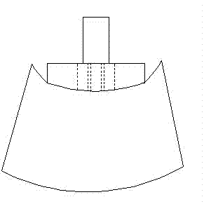 Isolated axial flow pump blade