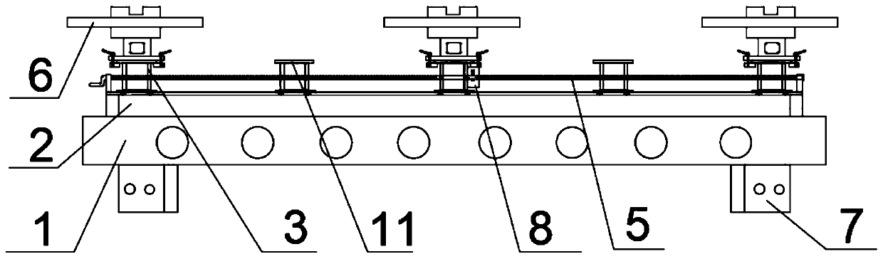 Table board used for automatic stacking of ultrahigh-voltage iron core