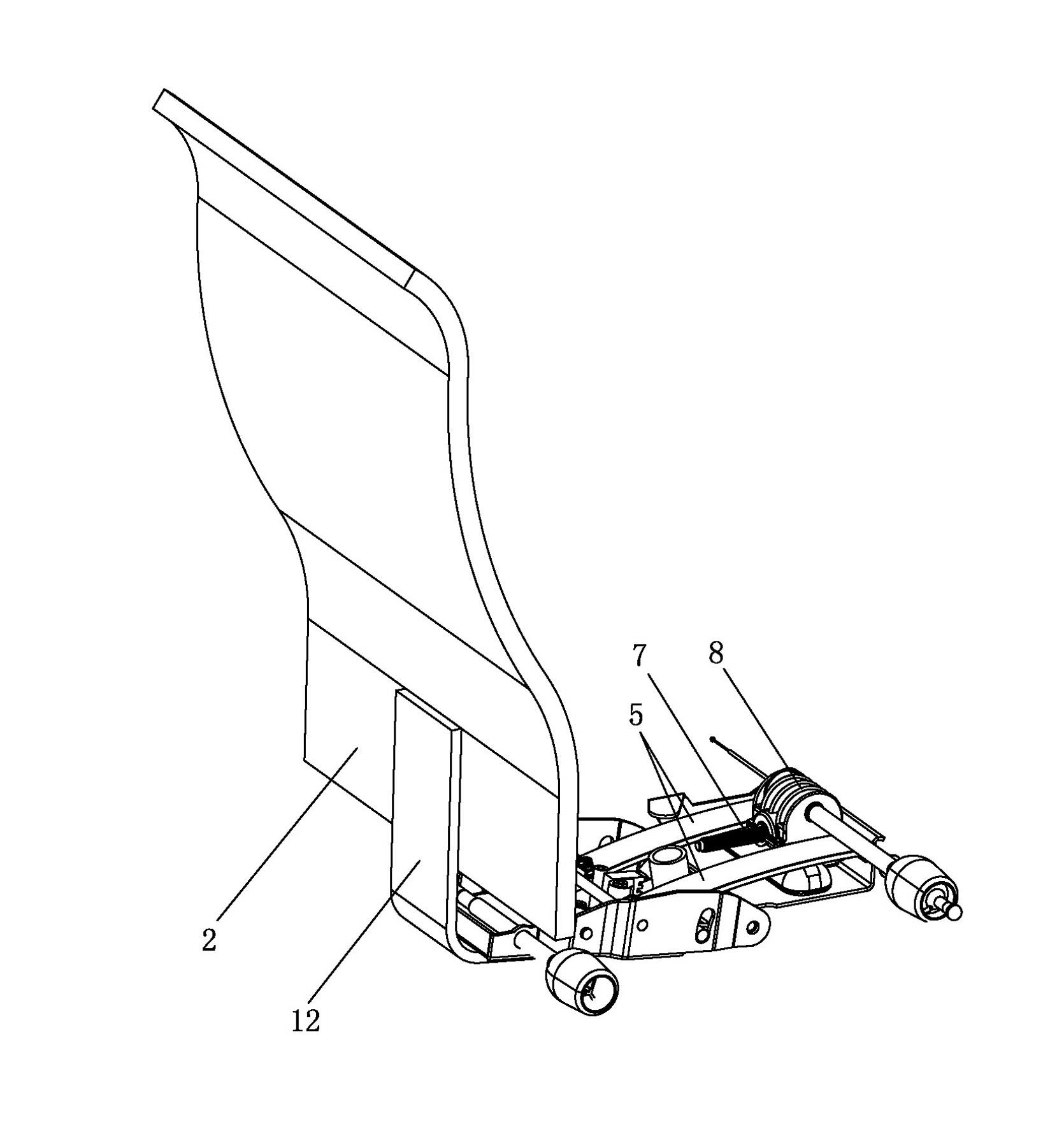 Revolving chair structure with stepless tipping regulation