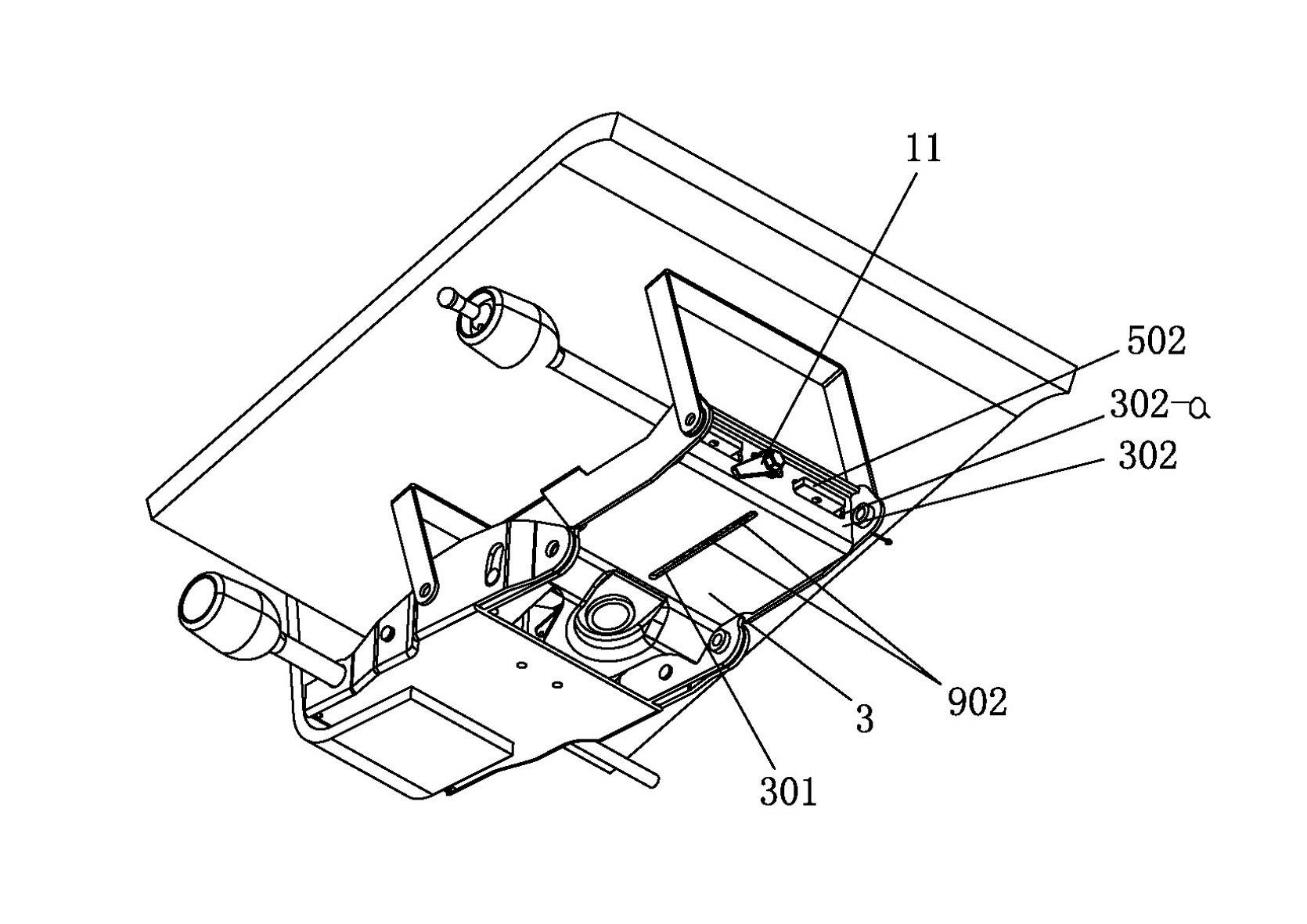 Revolving chair structure with stepless tipping regulation