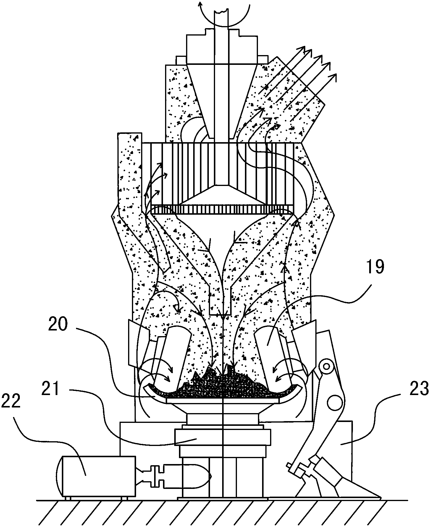 Gear case for high-power vertical roller mill