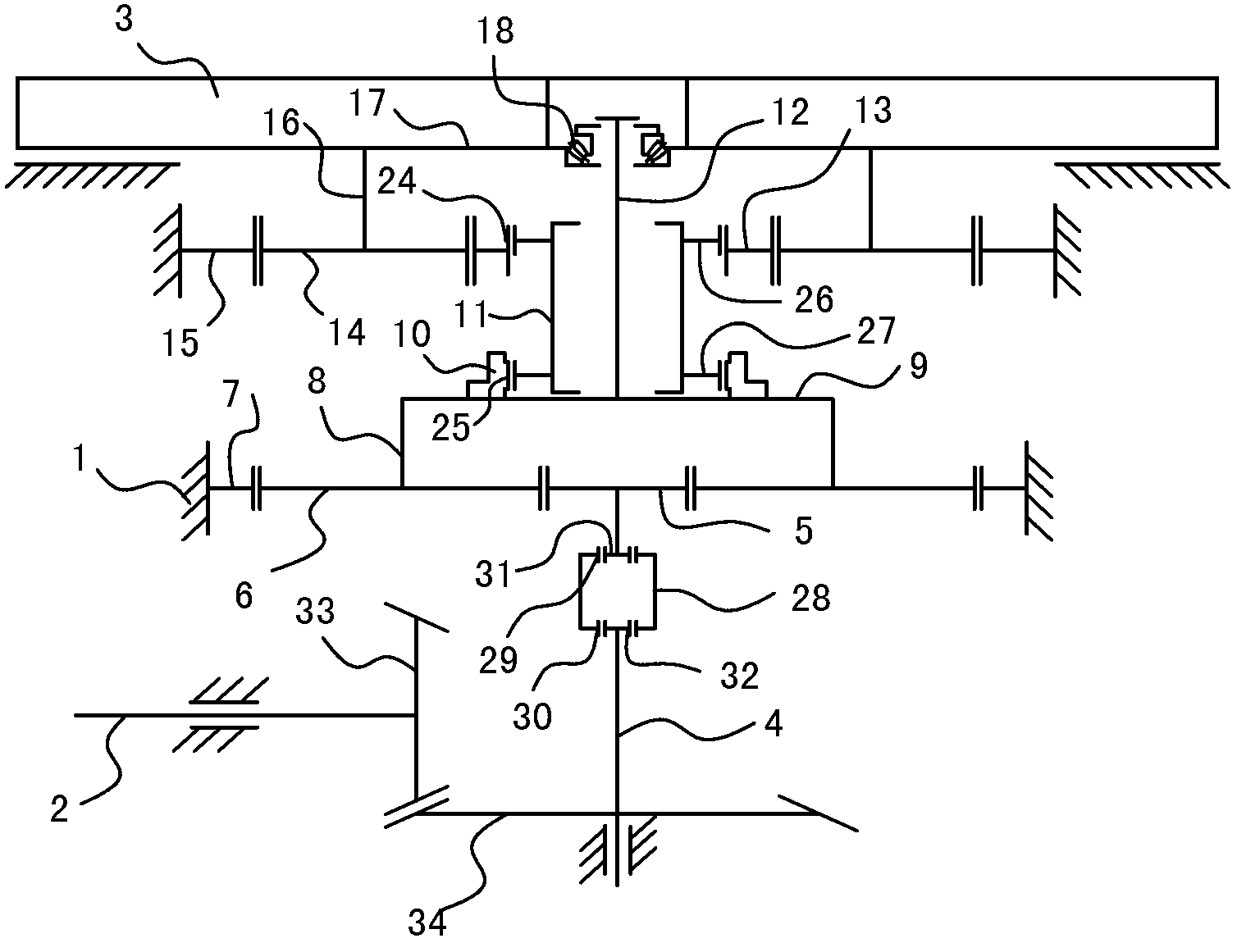 Gear case for high-power vertical roller mill