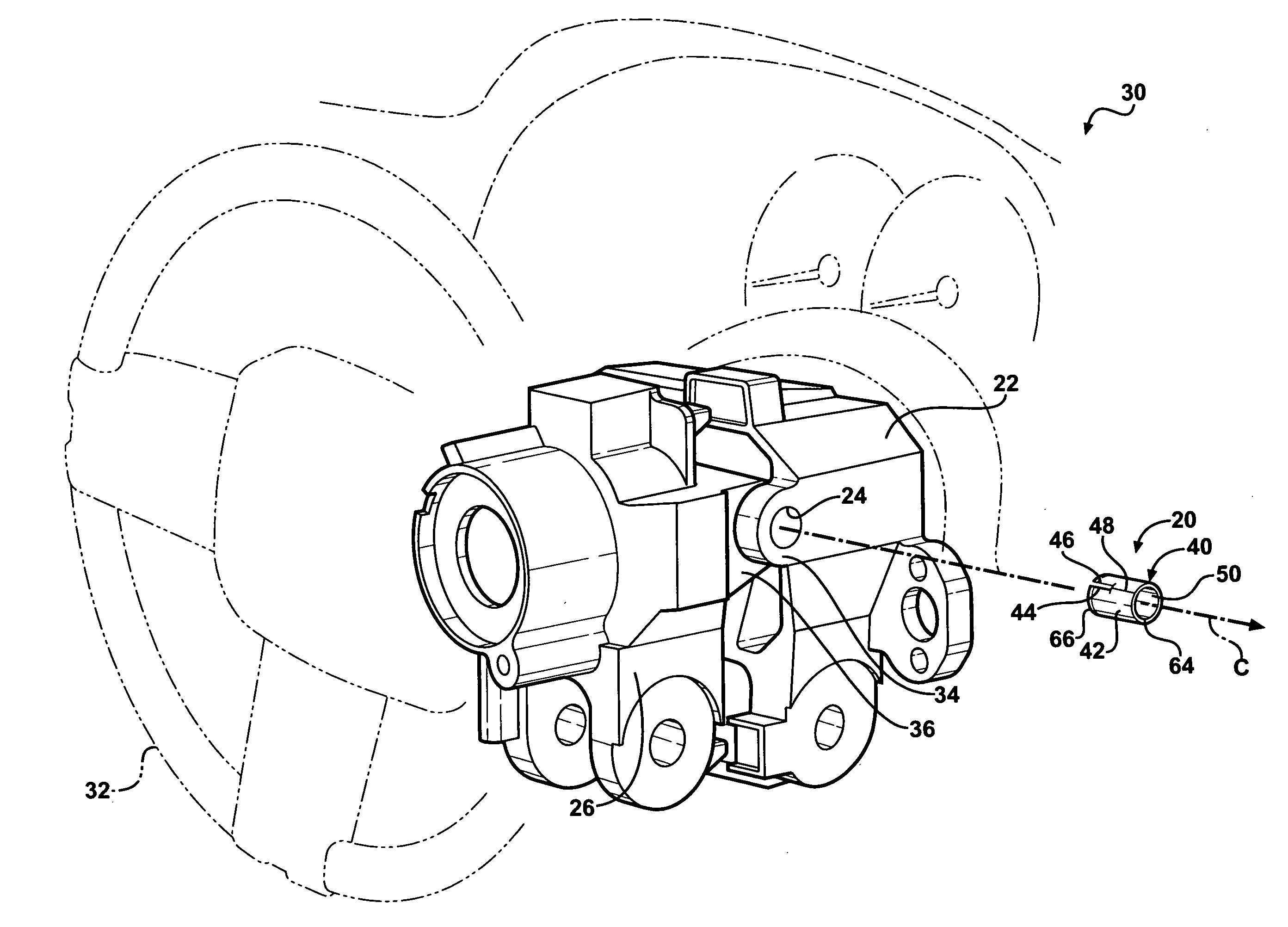 Tilt steering column assembly for a vehicle