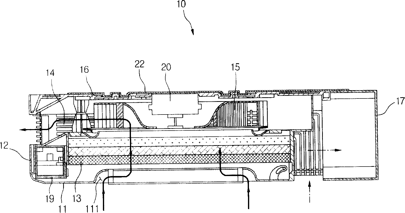 Air-change cleaning assembly