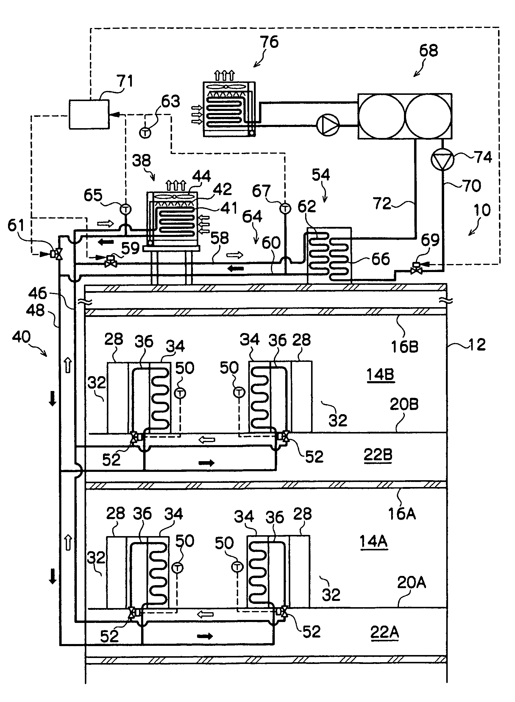 Cooling system for electronic equipment