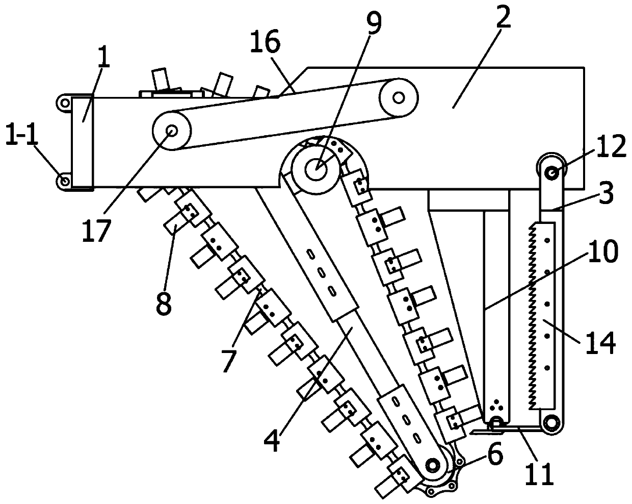 Double-row yam harvester