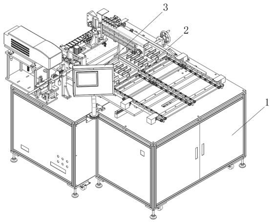 Photoetching device of mainboard for semiconductor packaging and working method of photoetching device