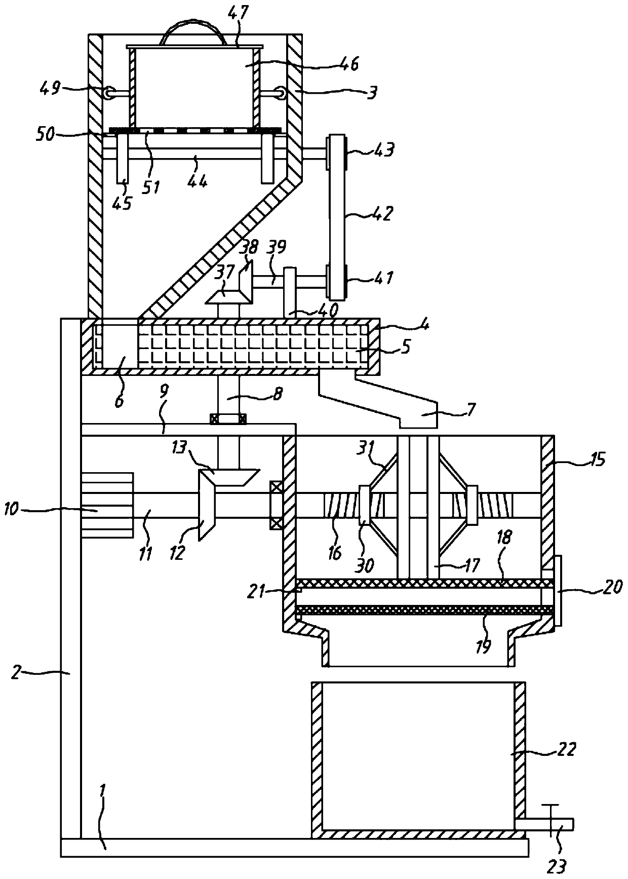 Improved intermittent blanking type fruit juice preparation machine