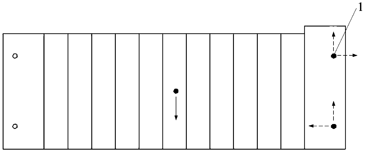 A connection device for a prefabricated staircase, a prefabricated staircase and an installation method thereof