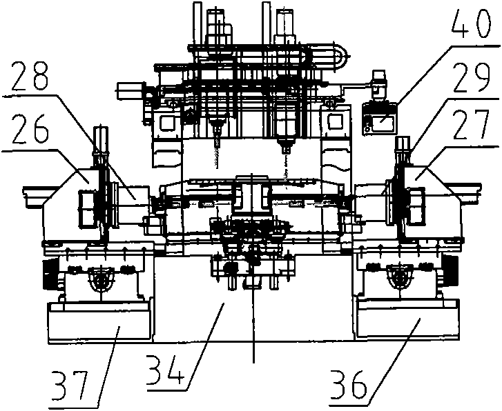 Numerical control center sill combined drilling machine