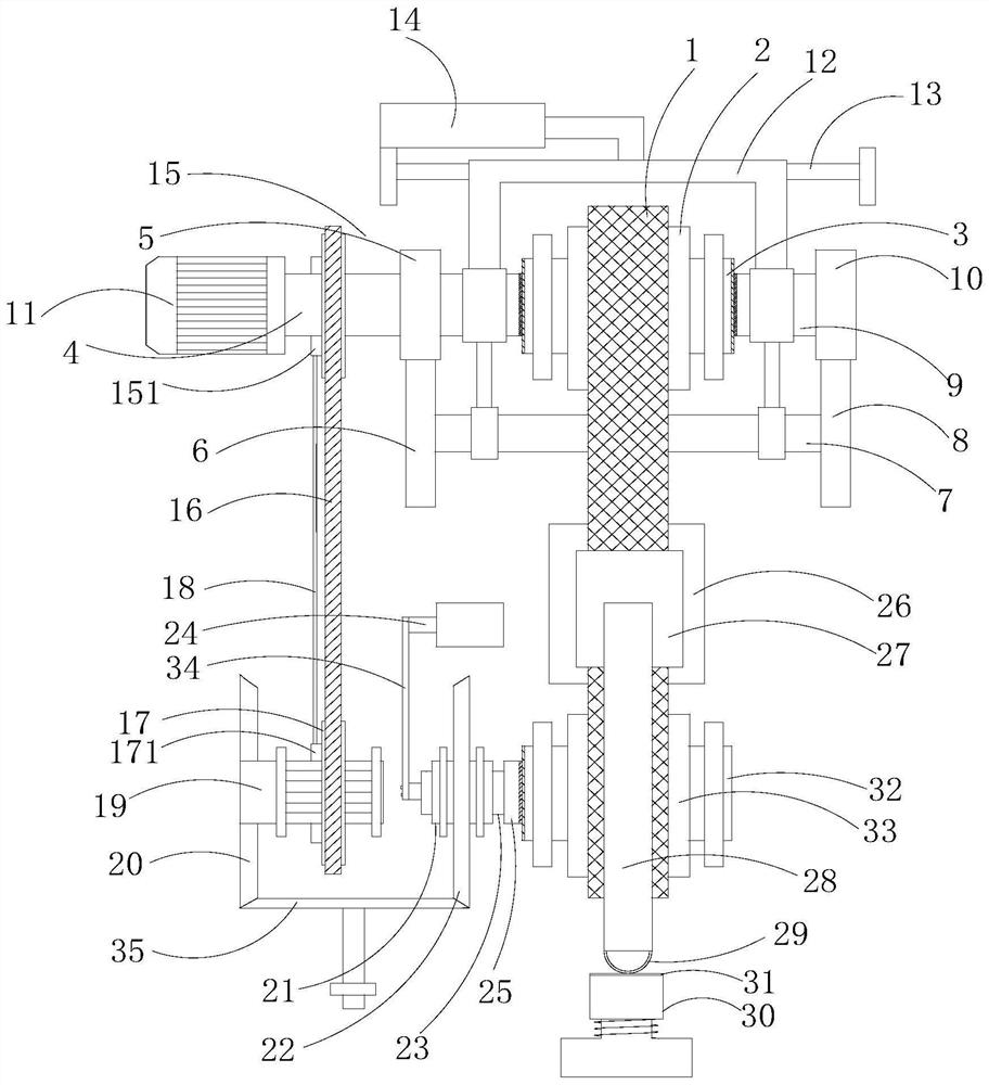 Differential pressing type automobile key service life detection system