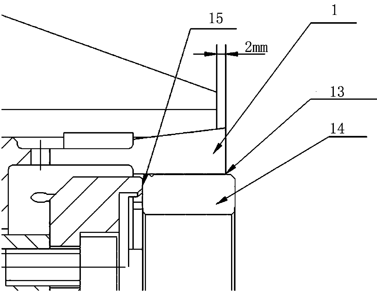 Rearward pull clamping type lathe fixture for processing of inner hole and end faces of thin-walled part