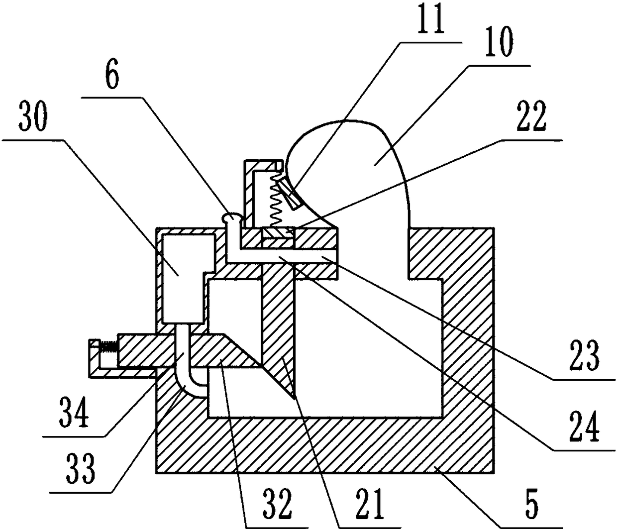 Automatic exhaust device for transformer gas relay