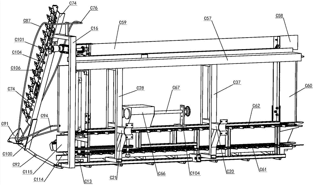 Vertical type windrower dividing method