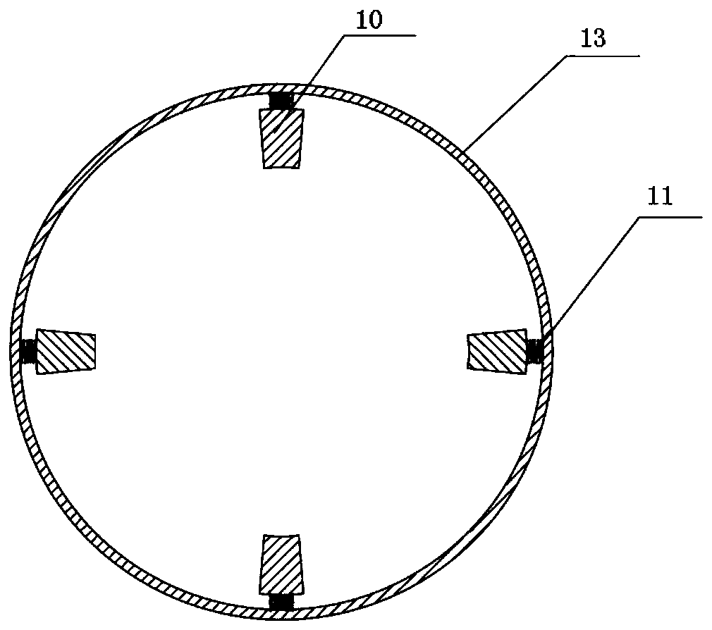 An adjustable external prestressed steel cable anchoring device