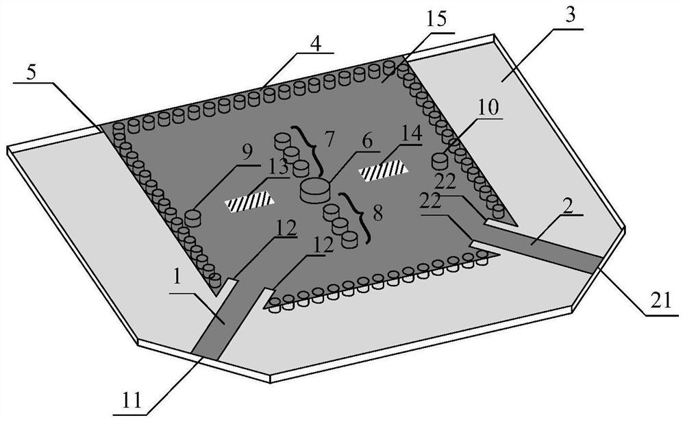 Bandwidth and center frequency adjustable three-passband filter based on single SIW cavity