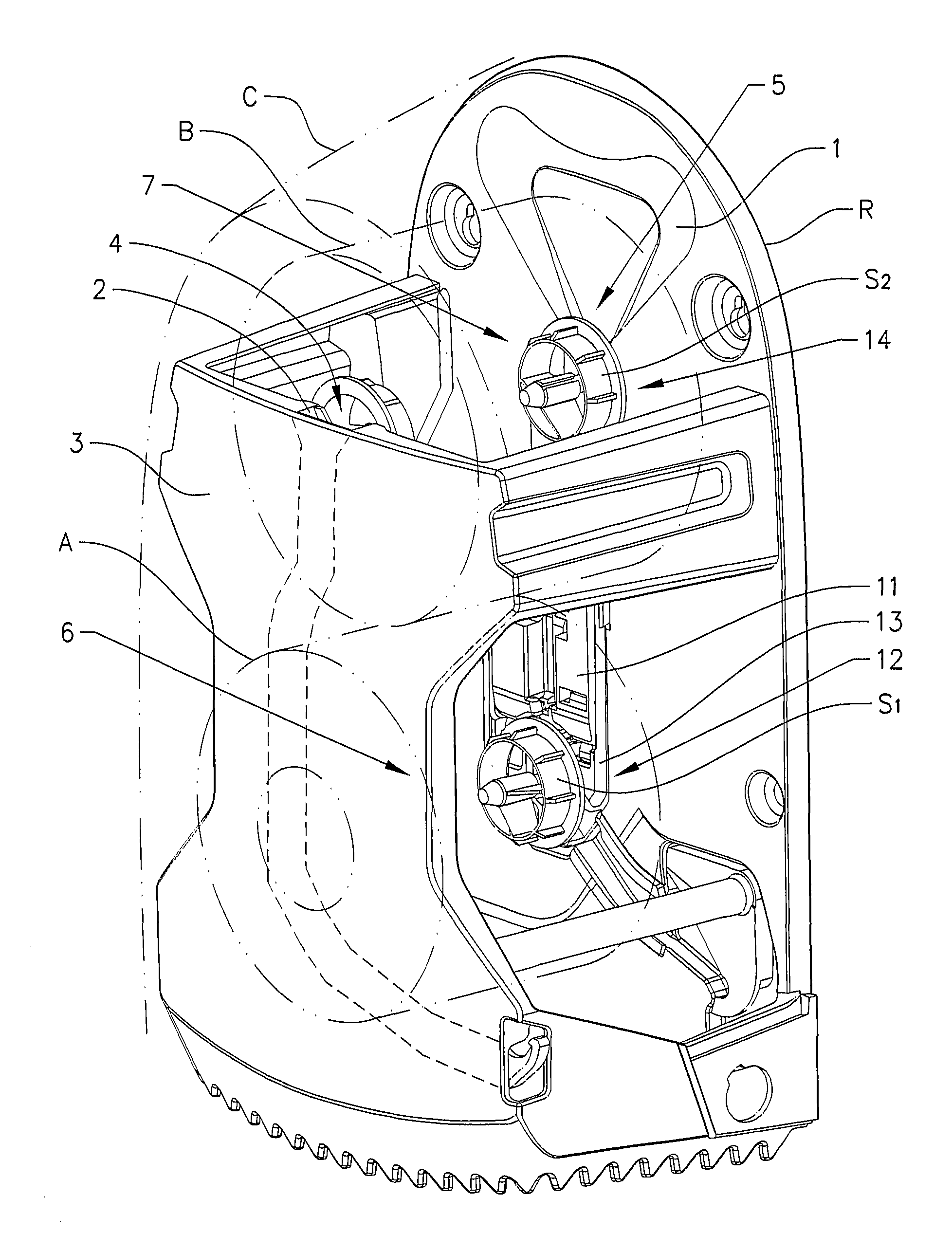 Dispenser for rolls