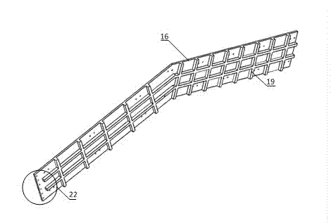 Integral type escalator supporting frame